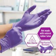 MedPride Nitrile Disposable Gloves, Powder-Free, Latex-Free, Textured Fingertips, Blue and Purple, Small, 1000-Pack