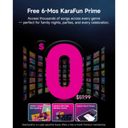 Ikarao Break X1 Karaoke Machine, 13.3-Inch Rotatable HD Touchscreen, 460W Bluetooth Speaker, Dual Self-Charging Wireless Microphones, Portable All-In-One System