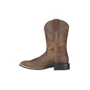 Ariat 10010963 Sport 11'' Wide Square Toe Western Boots for Men - Distressed Brown - 9.5M
