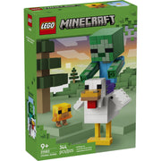 LEGO Minecraft Chicken Jockey Building Toy, 344 Pieces, Multicolor, Ages 9+, 21582