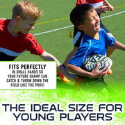 Franklin Sports Seattle Seahawks Youth Mini Football, 8.5 in, SPACELACE Easy Grip Texture, Air Tech Cover, 70152F28Z