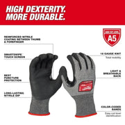 Milwaukee 48-73-7150E Cut-Resistant Dipped Gloves, Cut Level A5, 12-pk, 7
