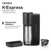 Keurig K-Express Essentials K25 Single Serve K-Cup Pod Coffee Maker, Black