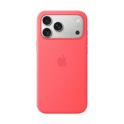 Apple iPhone 17 Pro Max Silicone Case with MagSafe, Bright Guava, Soft-Touch Finish, Camera Control Compatible, MHW64ZM/A