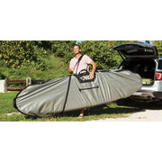 Pelican Sport Stand Up Paddle Board Bag, Heavy Duty Polypropylene, Water Resistant, Padded Handle and Shoulder Strap, Fin Slot with Zipper, Grey, 11.6 ft, PS1458