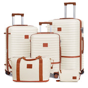 Joyway TR-008 28-in 5-Piece Hardside Luggage Set, Off-White