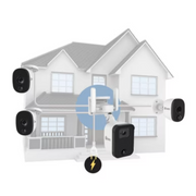 Swann Fourtify 4 Wireless Security Camera System 64GB Micro SD Card 4 Cameras1080p NVR System 2-Way Audio Indoor/Outdoor - White