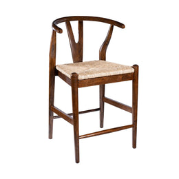 Boraam 50424 Wishbone Counter Height Kitchen Bar Stool - Cappuccino Finish
