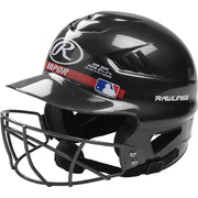 Rawlings 2022 Coolflo Molded Youth Batting Helmet With Face Guard (Black)