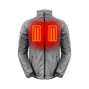 ActionHeat Men's 5V Battery Heated Softshell Jacket, Sharkskin Grey, Lightweight Flexible with 6000mAh Power Bank, 4.5+ Hours Heat, 81113715