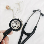 3M Littmann 6177 Cardiology IV Diagnostic Stethoscope, Mirror-Finish Chestpiece/Stem, Black Tube