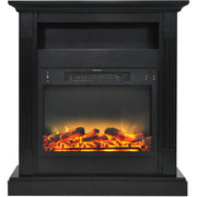 Cambridge CAM3437-1COFLG2 Sienna 34 In. Electric Fireplace with Enhanced Log Display and Black Coffee Mantel