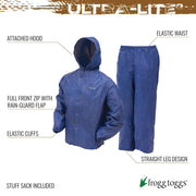 frogg toggs Ultra-Lite2 Rain Suit for Kids - Blue - S