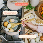 Beautiful 19922 12-Piece Ceramic Nonstick Cookware Set, Pots and Pans with Strainer Lids, Porcini Taupe