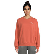 The North Face Evolution Embroidered Oversized Crew Sweatshirt, Women's, Mars Dust, Cotton-Polyester Blend, Pullover, NF0A8FKTBOU