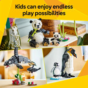 LEGO 31165 Creator 3 in 1 Wild Animals Panda Family Building Toy with 3 Options Penguin or Orca