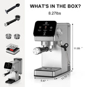 LINKChef 20 Bar Espresso Machine with Cold Brew, Professional Coffee Maker for Latte & Cappuccino, Stainless Steel