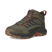 Merrell J037835 Speed Strike Mid Waterproof Hiking Boots for Men - Olive - 11M
