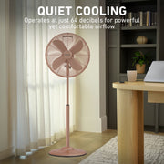 Holmes 16 Inch Oscillating Stand Fan, 3 Speed, Adjustable Height, Brushed Copper, 14546