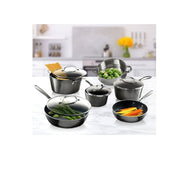 GRANITESTONE 2660 Diamond Non Stick Stackmaster Stackable 10pc Cookware Set - Gray