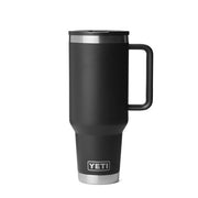 Yeti Rambler 40 oz Travel Straw Mug, Black, Stainless Steel, Leakproof, Vacuum Insulated, Cup Holder Compatible