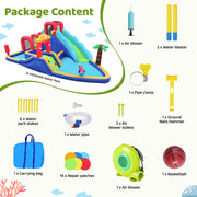 Neche Large 11-in-1 Inflatable Water Slide Bounce House, 222 in Length, 135 in Width, 82 in Height, 450W Blower, Holds Up to 6 Kids Ages 3-8, Max Weight 495 lbs