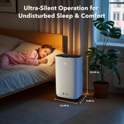 HBN Max 80 Pint Smart Dehumidifier, 4500 Sq.ft Coverage, 1.71 Gallon Water Tank, Energy Efficient, White, FDD25-5259