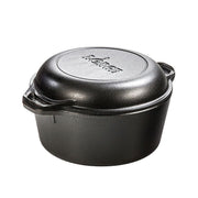 Lodge L8DD3 Logic Cast Iron 5 Quart Double Dutch Oven