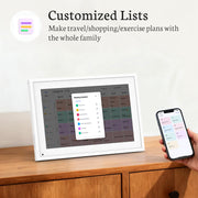 BSIMB CL101WC 10.1 Inch Digital Calendar, Touchscreen Smart Interactive Display, Color-Coded Family Scheduler, White
