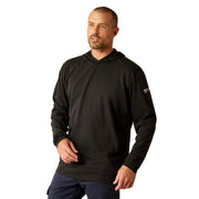 Ariat Men's Basis Southwest Fleece Pullover Sweater, 1/4 Zip, Standing Collar, Black, Long Sleeve, 100% Polyester, 3207005