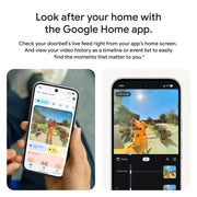 Google Nest Doorbell Wired 3rd Gen, 2K HDR Video, Gemini Technology, Wide 166 Field of View, Night Vision, Two-Way Audio, Snow