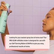 Isle of Paradise Pro-Glow Spray Tan Mister, Refillable Continuous Mist Applicator with 360 Spray for Smooth Streak-Free Self-Tanner Application, 1 Count, 890103