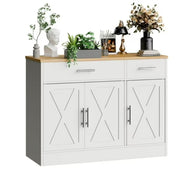 Walsunny Kitchen Buffet Sideboard Cabinet, Adjustable Shelf