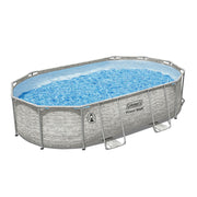 Coleman Power Steel Oval Above Ground Pool Set, Durable Steel Frame with ClickConnect Joints, Reinforced Tritech Liner, Filter Pump Included, 16 ft x 10 ft x 42 in