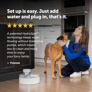 PetSafe Outlast Pumpless Dog Water Fountain, 128 oz, White, Ion-X Filtration, Dishwasher Safe, PWW00-17959