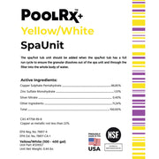 Pool Rx PoolRx+ Mineral Algaecide Unit, Copper Zinc Silver Formula, Yellow White, Treats 100-400 Gallons, 6-Month Spa Algae Control, 331057