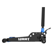 Hart Heavy Duty 2 Ton Hydraulic Garage Jack, Dual Piston System, 18 in Maximum Lift, Blue