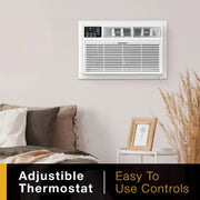Whirlpool WHAT102-2BW 10,000 BTU 450 Sq ft 230-Volt Through-the-Wall Air Conditioner with Remote, White