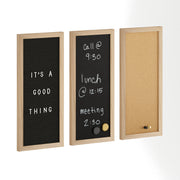 Martha Stewart Chalk/Cork/Letter Board Set BRDK202210111BK - LIGHT NAT WOODGRAIN ONE SIZE