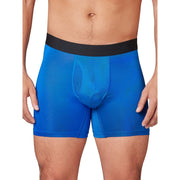 Athletic Works Men's Pro Form Boxer Briefs, Quick Dry Moisture-Wicking, Performance Stretch, Mesh Gusset, Functional Fly, Gray, Size Small, 6 Pack