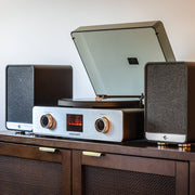 Crosley C92A-BK Belt-Drive Turntable with Vacuum Tube Preamplifier, Carbon Fiber Tonearm, Bluetooth, 120W Stereo Speakers, Black