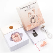 CMYBabee Bluetooth Wireless Earbuds with Noise Cancelling and LED Power Display, Pink - IPX7 Waterproof