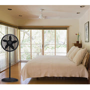 Lasko 1827 Adjustable Elegance and Performance Pedestal Fan, 18-Inch, Black