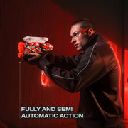 ZURU XSHOT Hyper Gel Havoc Gel Blaster, Semi and Fully Automatic, 3,000 Hydratable Gellets, Protective Eyewear, 15.75 in