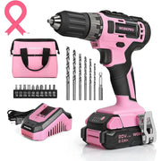 WORKPRO 20V Cordless Drill Driver Set, 3/8