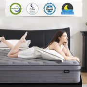 Vantto Queen Hybrid Mattress, 14 Inch Medium Firm Memory Foam with Pocket Springs, Breathable Comfort, Pressure Relief