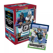 Panini 2025 Donruss Optic Football Blaster Box, 6 Packs, 4 Cards Per Pack, Pink Parallels, Rated Rookie, Autographs, Memorabilia