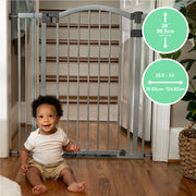 Kids2 Summer Infant Extra Tall Wide Safety Pet and Baby Gate, Gray, Fits 29.5-53 in Wide Openings, 38 in Tall, Walk-Thru Door with Auto-Close and Dual Mounting Options
