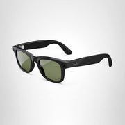 Ray-Ban Meta Wayfarer Smart Glasses, Shiny Black Frame, G-15 Green Lenses, 12 MP Ultra-Wide Camera, Open-Ear Audio, Bluetooth Connectivity