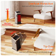 ALROCKET 1500W Ceramic Space Heater, 90 Oscillating, Remote Control, Thermostat, Black, AK-QN18